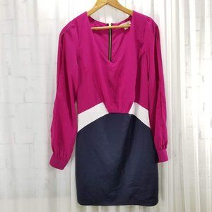 GB Dress Long Sleeve Short Color Block Size 9